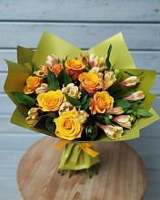 Букет цветов из:  Альстромерии и Розы #REPLACE_PRED# Чите