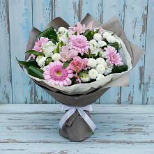 Букет цветов из:  Герберы, Альстромерии и Хризантемы в Чите