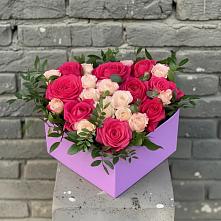 Цветочная композиция из Розы в коробке в Чите