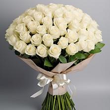 Букет 101 беля роза Белоснежка в Чите