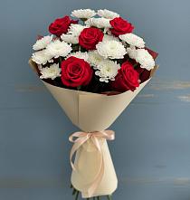 Букет цветов из:  Розы и Хризантемы в Чите