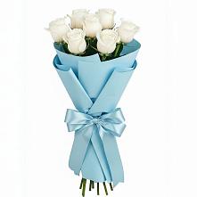 Букет 7 белых роз Проуд в Чите