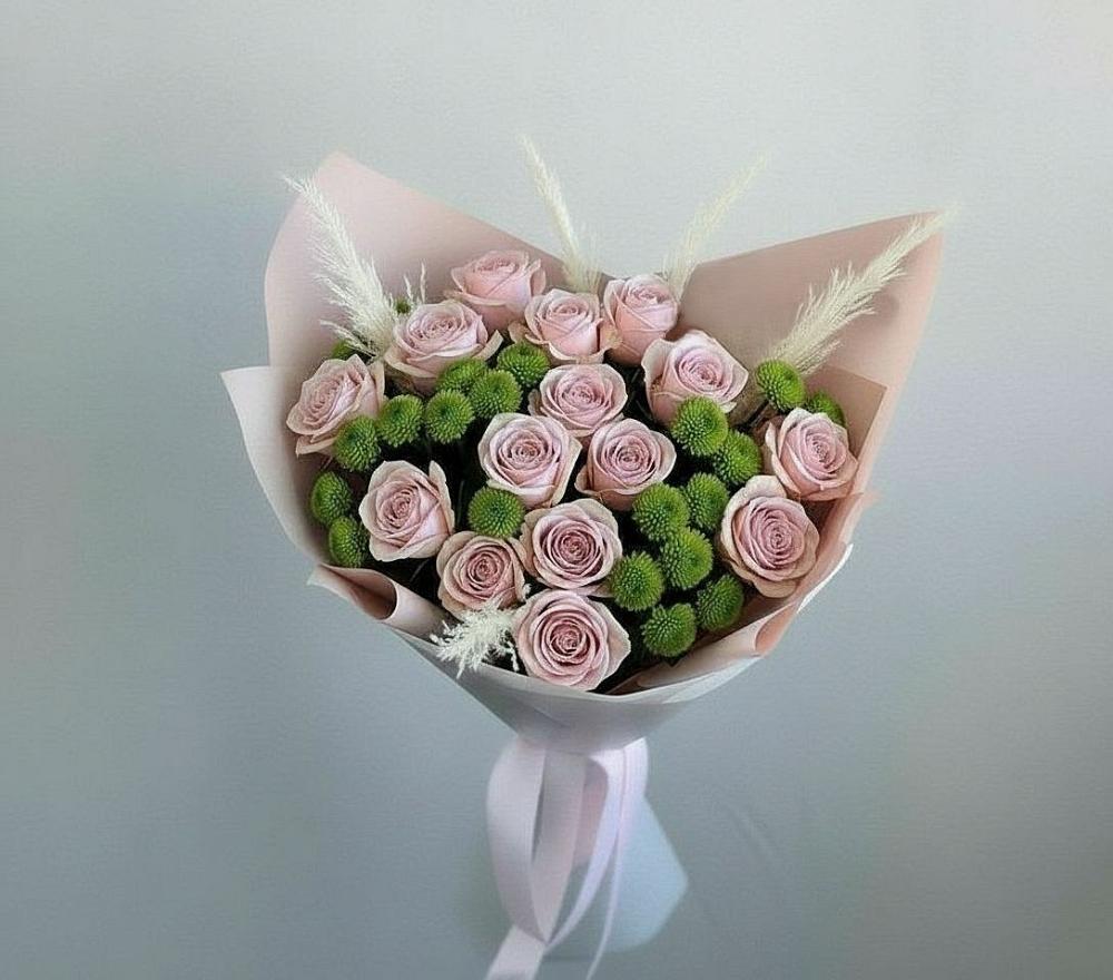 Букет цветов из: Розы и Хризантемы в Чите