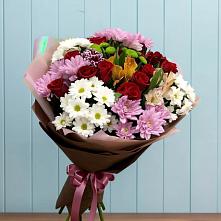 Букет цветов из:  Розы, Хризантемы и Альстромерии #REPLACE_PRED# Чите