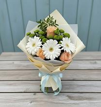 Букет цветов из:  Герберы, Розы и Хризантемы #REPLACE_PRED# Чите