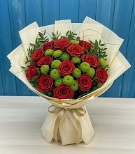 Букет цветов из:  Розы и Хризантемы в Чите